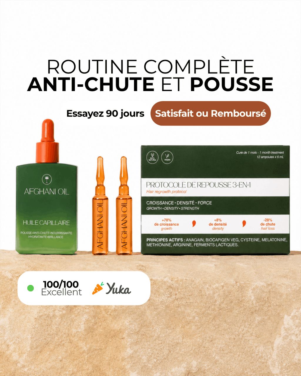 Protocole 3-en-1 + Huile Offerte : Stoppez la chute, relancez la pousse
